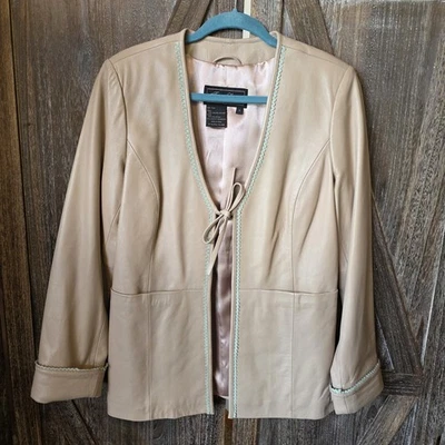 Terry Lewis Jacket Classic Luxuries Women's Size Small Blush Open Front Blazer - Image 1 of 4
