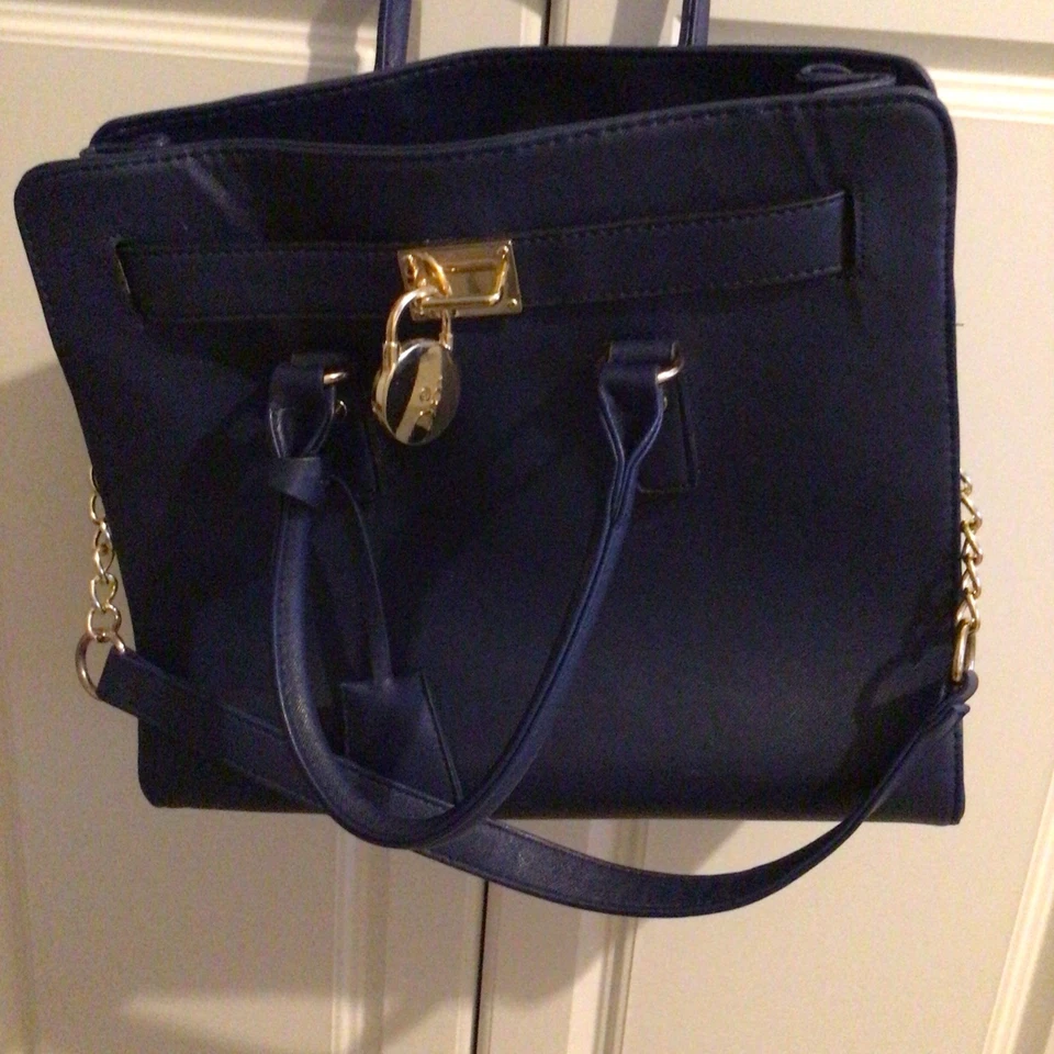 Michael Kors Ladies Large Handbag.(Dark Cobalt Blue)Used Once Briefly. - Image 1 of 4