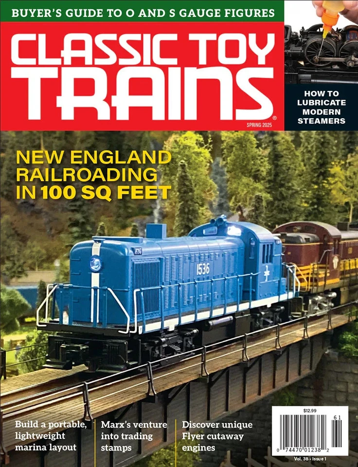 CLASSIC TOY TRAINS MAGAZINE SPRING 2025 | NEW ENGLAND RAILROADING IN 100 SQ FEET Foto 1 de 1