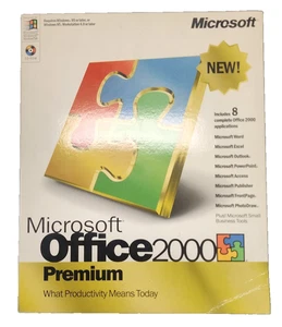 Vintage Microsoft Office 2000 Premium Neu Sealed Box USA CD-ROM Windows 95 98 NT - Bild 1 von 8