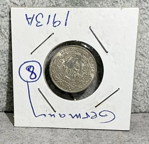 Silbermünze Deutschland 1/2 Mark Deutsches Reich 1913 A - Bild 1 von 2