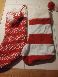 Weihnachtsstrümpfe 2er Set festliche Weihnachtsdeko Kamin - Bild 1 von 8