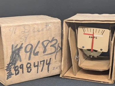 Nuevo de Lote Antiguo 1941 Desoto Deluxe Custom S8 amperímetro carga de batería tablero medidor Mopar Foto 1 de 4