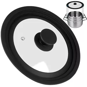 Universal Lid for Pots Pans and Skillets Pan Cover fit 6" 7" 8" Diameter Cook... - Picture 1 of 8