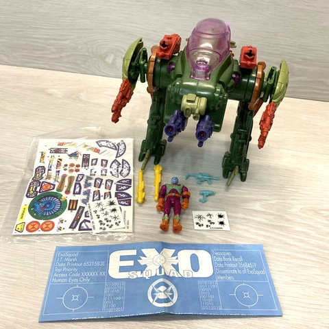 Vintage Exo Squad Marsala Rapid Assault Attack E-Frame w Spec Sheet & Decals Cover