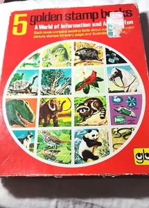 DE COLECCIÓN 5 LIBROS DE ESTAMPILLAS DORADAS 1971 CAJA ORIGINAL IMPOSIBLE DE ENCONTRAR, LOS CINCO LIBROS - Imagen 1 de 22