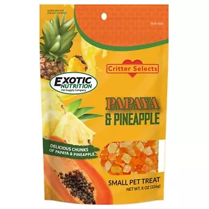 Papaya & Ananas 8 Unzen - Gesunde Obstbehandlung - Zuckergleiter, Igel, Papagei - Bild 1 von 6