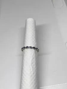 Pandora Better Together Size 7 Blue Enamel & Sterling Silver Ring - Picture 1 of 10