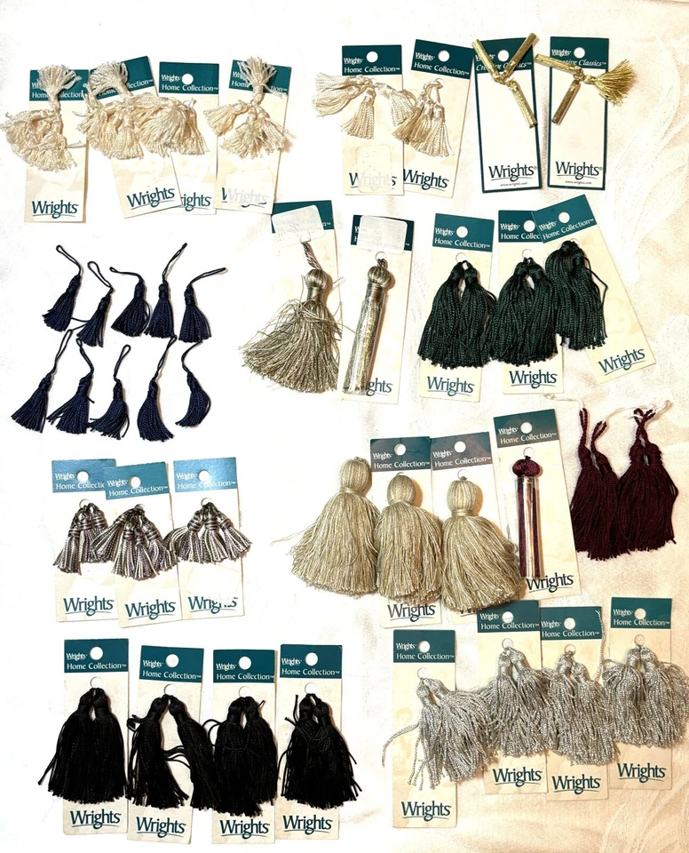 Huge Lot of Tassels Silver Black Navy Tan Green  New - Image 1 of 1
