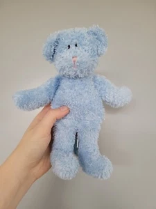  Baby Boyds blau Teddybär Rassel weiches Plüschtier Stofftier Tröster  - Bild 1 von 6
