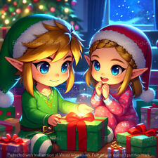 Chibi Zelda, Link, Opening Gift, The Legend of Zelda Digital Image PNG File