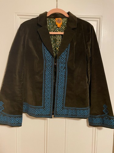 Giacca donna Tory Burch in velluto schiacciato taglia 10