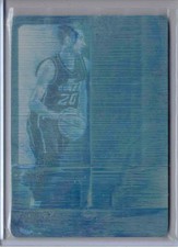 2014-15 National Treasures Gordon Hayward Gold Logoman Cyan Printing Plate 1/1