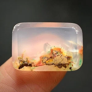 Kleine Chrysokoll mit einheimischem Kupfer Cabochon 17x12x4,5 mm hochwertig 10,5 ct - Bild 1 von 7