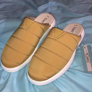 Toms Alpargata Mallow Mule Mustard Yellow Women's 7.5 NEW With Tags NWT Slip On - Picture 1 of 15