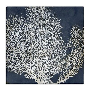 Stupell Industries Sea Coral Ocean Life Silhouette Blue White Canvas Wall Art... - Picture 1 of 7