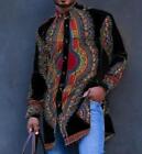 Chemise homme à manches longues longline dashiki africain robe totem ethnique hauts imprimés