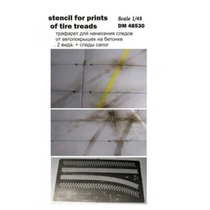 DAN Models 48530 Scale 1:48 Photoetched: Stencil For Prints Of Tire Treads - Picture 1 of 12