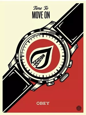 Shepard Fairey - TIME TO MOVE ON. SIGNED Limited Edition Print FRAMED Obey Giant - image 1 of 2