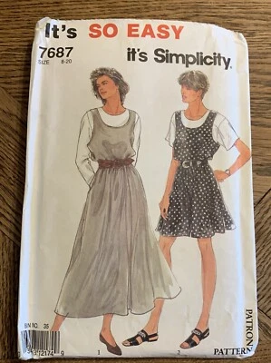 Simplicity 7687 Misses Jumper & Jumpsuit Pattern - Size 8-20 Uncut - Image 1 of 2