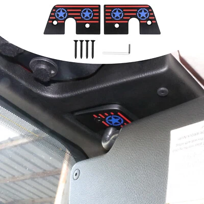 2PCS Star Aluminum Sun Visor Clips Accessories For Jeep Wrangler JL 2018-2024 Foto 1 de 4