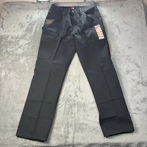 Wrangler Workwear Ranger Cargo Pants Mens Black Relaxed Fit Durable CHOOSE SIZE - Picture 1 of 8