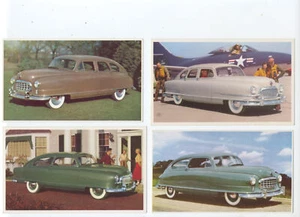 4 verschiedene NASH AIRFLYTE Original 1949-1951 Auto AD Postkarten - Bild 1 von 2