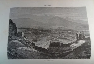 ANTIQUE ENGRAVED BULGARIA 1876 VIEW FILIPOPOLIS 19th CENTURY PRINT 0038CC - Picture 1 of 1