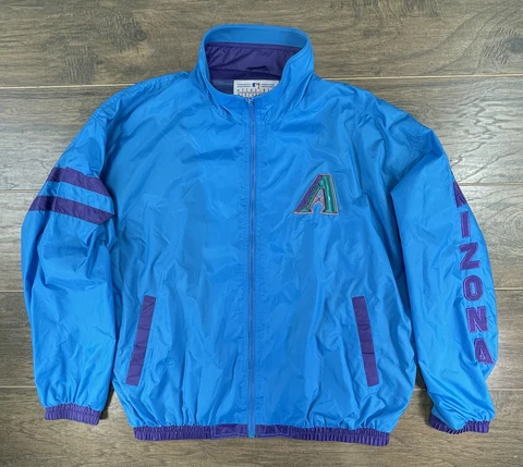 VTG Pro Player Arizona Diamondbacks AZ D Backs MLB 90s Mens Blue Jacket Large Cover