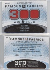 2015 Leaf ITG Superlative Famous Fabrics 300 Win Club Silver /15 Chris Osgood