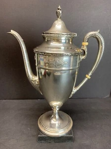 Antique 18th C REED & BARTON Eagle/R/Lion Mark Sterling Silver Coffee Pot 366 G - Picture 1 of 12