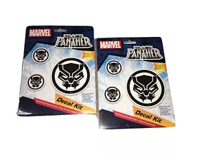 Kit decalcomanie finestrini auto/camion Marvel Black Panther (2 pezzi 8 totali) nuove in confezione - Foto 1 di 3