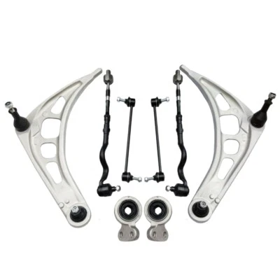 8x Lower Control Arm Suspension Kit for E46 3 Series Tie Rod Ends Sway Bar Links - Изображение 1 из 4