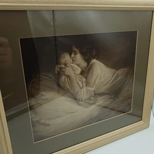 John Lavery La Madre Estampado Antiguo c1900 Enmarcado Muy Raro Regalo Nuevo Bebé - Imagen 1 de 17