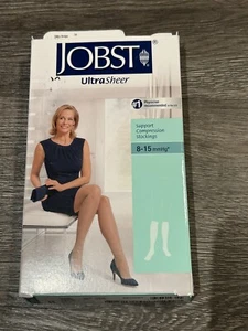 Jobst Ultrasheer Support Compression Stockings 8-15 mmHg Silky Beige Medium - Picture 1 of 6