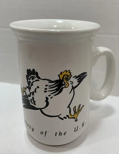 Vegetarian Society Of The UK Mug Cup England Churchill White Chicken Chicks - Picture 1 of 12
