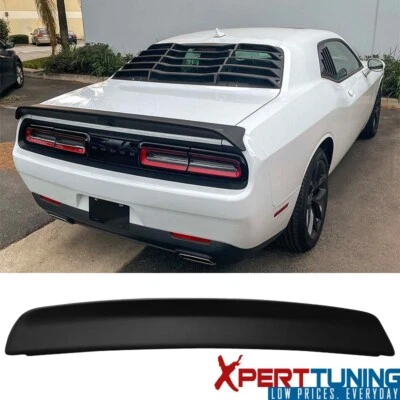 Fits 08-23 Dodge Challenger Matte Black Trunk Spoiler Wing W/ Camera Cover ABS Foto 1 de 4