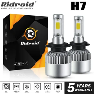 H7 LED Headlight Super Bright Bulbs Kit White18000LM High/Low Beam 6000K - Picture 1 of 13
