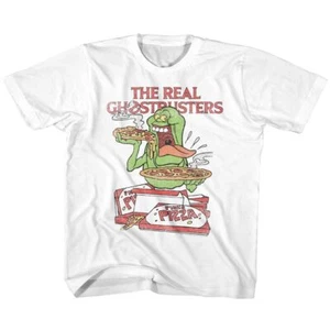 Kids The Real Ghostbusters Slimer And Pizza TV Shirt - Picture 1 of 3