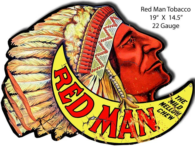 Vintage Style Metal Sign Red Man Tobacco 19 x14.5 - Image 1 of 1