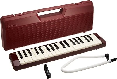 Yamaha P-37D Pianica （Melodica） Wind Keyboard wine red - Image 1 of 4