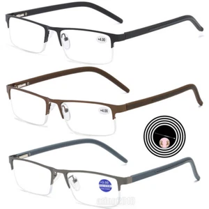 3 Pack Anti-Blaulicht Lesebrille Halbrahmen Rechteckig Leser 1.5 2 2.5 3 3.5 4.0 - Bild 1 von 18
