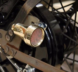 LUCES DE GIRO DE LATÓN SÓLIDO Y ALEACIÓN DE WHISKY 2 LED PR HARLEY BOBBER CAFE RACER - Imagen 1 de 7