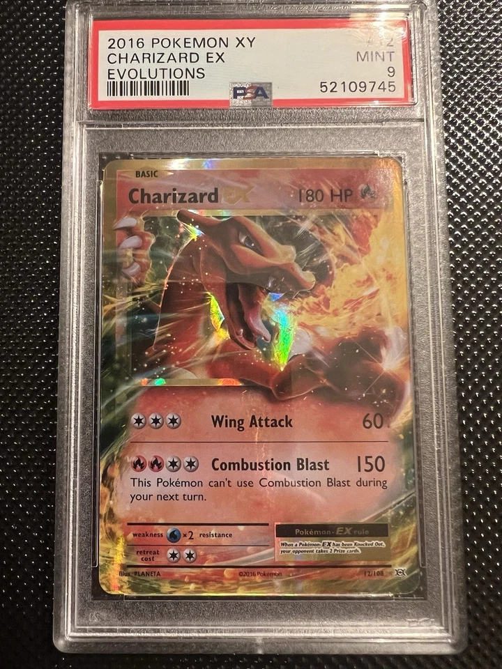 Charizard EX HOLO 2016 Pokemon XY Evolutions #12/108 PSA 9 MINT - Image 1 of 1