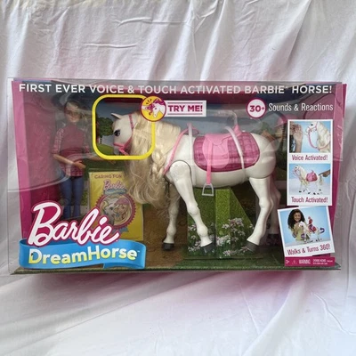 Mattel Barbie Dream Horse VOZ ACTIVADA Rubia Barbie Muñeca Set NUEVO EN CAJA NUEVO Rubio Foto 1 de 4