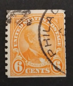 GARFIELD,6 Cent, CARMINE,1923,VERY RARE-HINGE,VERY GOOD CONDITION - Picture 1 of 1