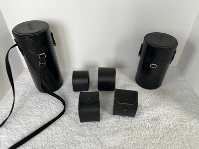 LOT OF (6) RICOH, SOLIGOR, VIVITAR LENSES MADE IN JAPAN-INCLUDES ORIGINAL CASES - Imagem 1 de 4