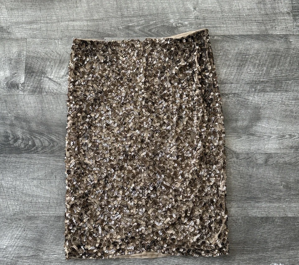 VINCE 金色亮片铅笔裙 2 码 — 第 1/4 张图片