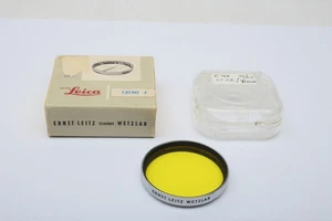 Leica XOOQG / 13160 41mm /E41 Yellow 1 Silver ring contrast Filter+Genuine+GREAT - Picture 1 of 23