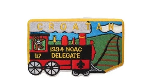 Croatan Lodge 117 Carolina del Este NC 1994 NOAC Delegado Solapa Oro Bdr - Imagen 1 de 2